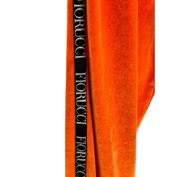 Fiorucci Orange Velvet Logo Sweatpants - Size S - Picture 6 of 7